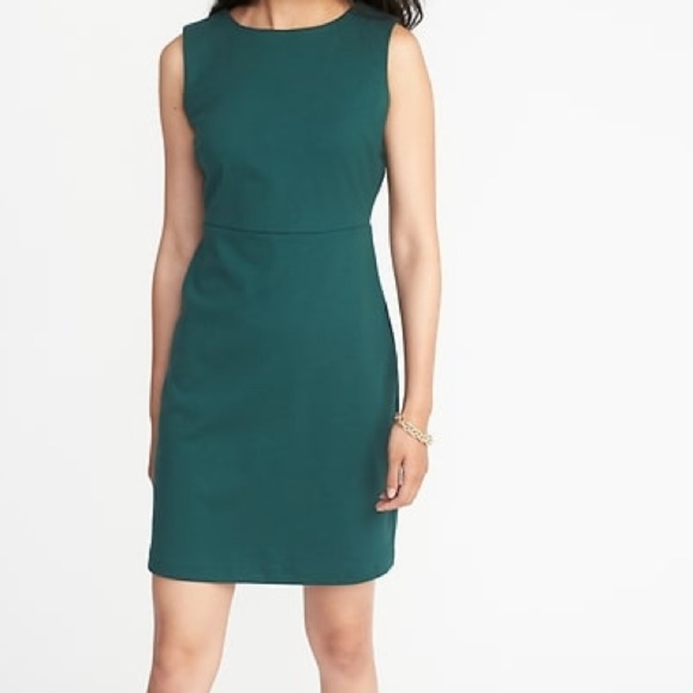Sleeveless Ponte-Knit Sheath Dress